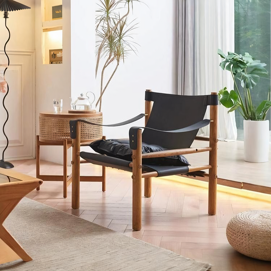 Warner Armchair, Leather - accent chair UK