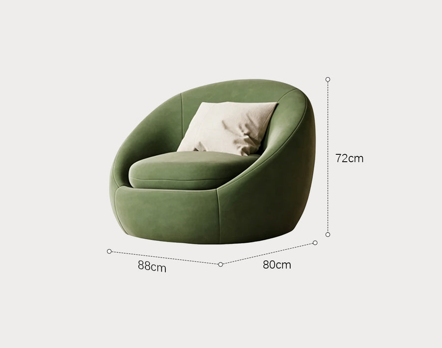 Watanabe Round Lounge Chair, Green Or White