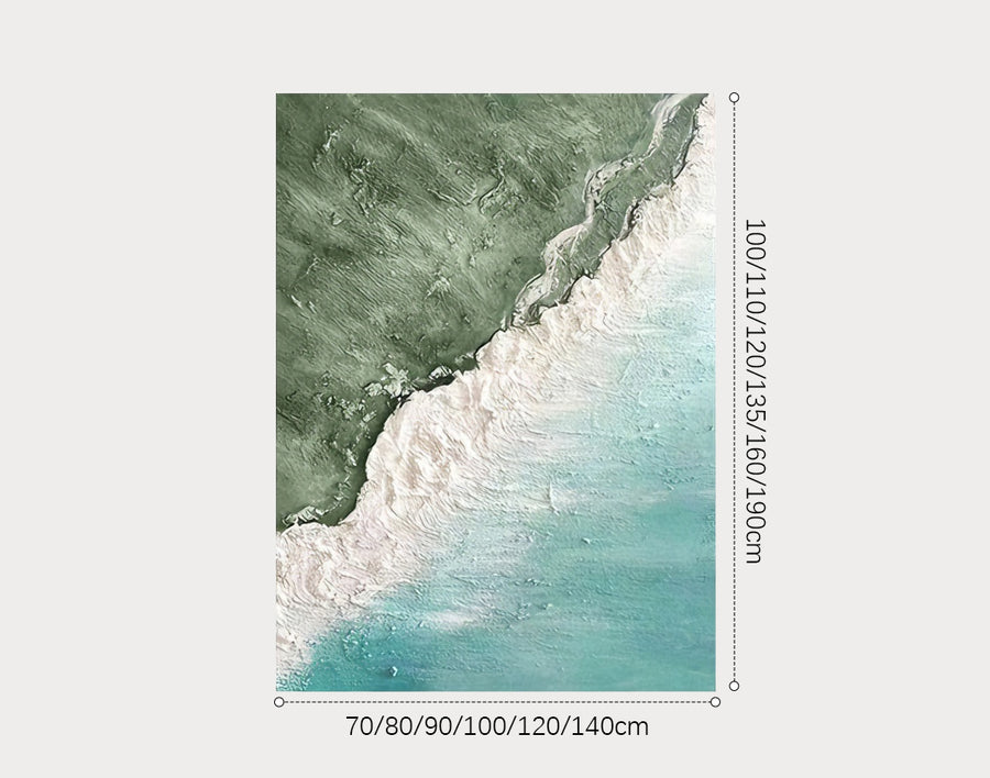 White Coastline Framed Wall Art Print Multiple Size