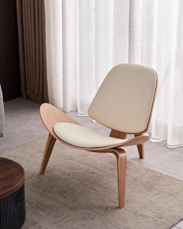 Hans Wegner CH07 Shell Chair, White & Oak