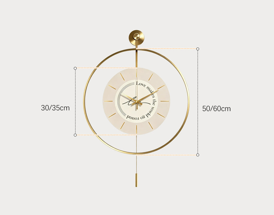 William Simple Style Clock, Round styled for decorative clock