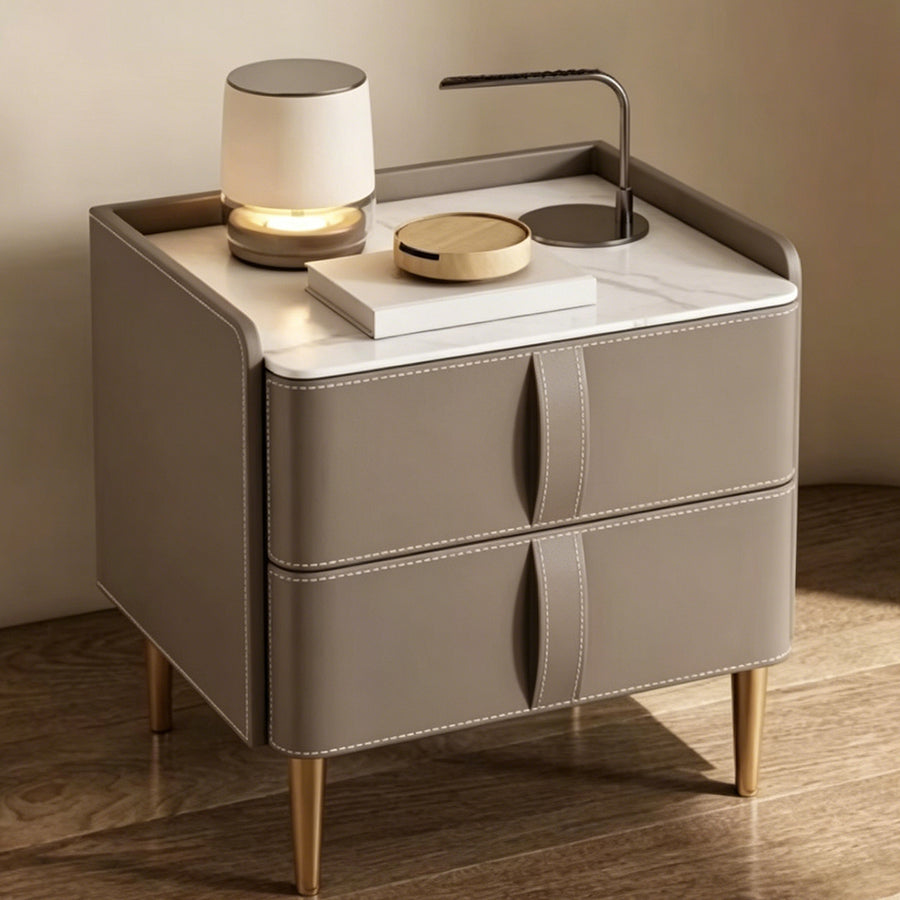 Yano Bedside Table, Solid Wood, Brown