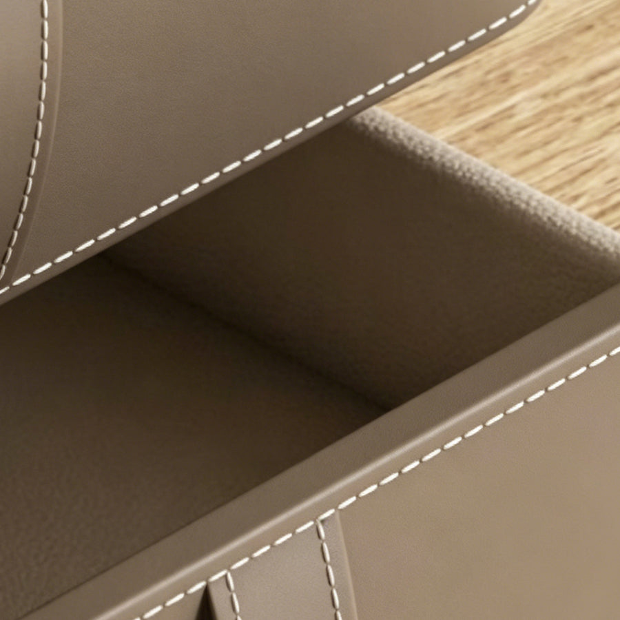 Yano Bedside Table, Solid Wood, Brown