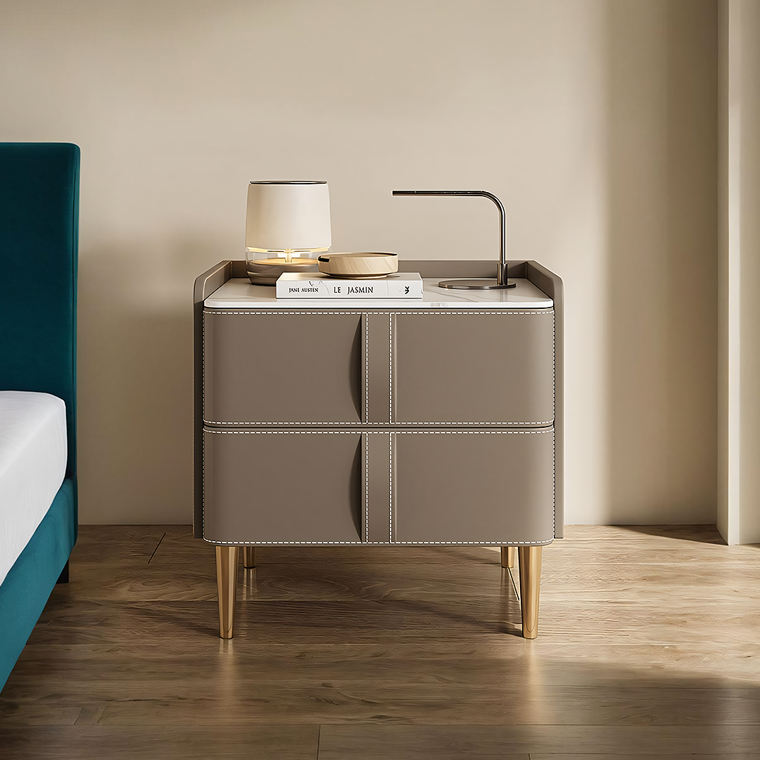 Yano Bedside Table, Solid Wood, Brown-Rit Concept-Rit Concept