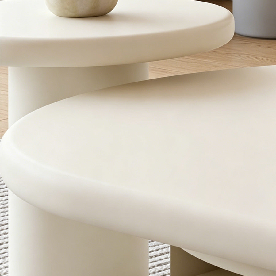 Yoho Coffee Table Set, Cream in a modern UK home