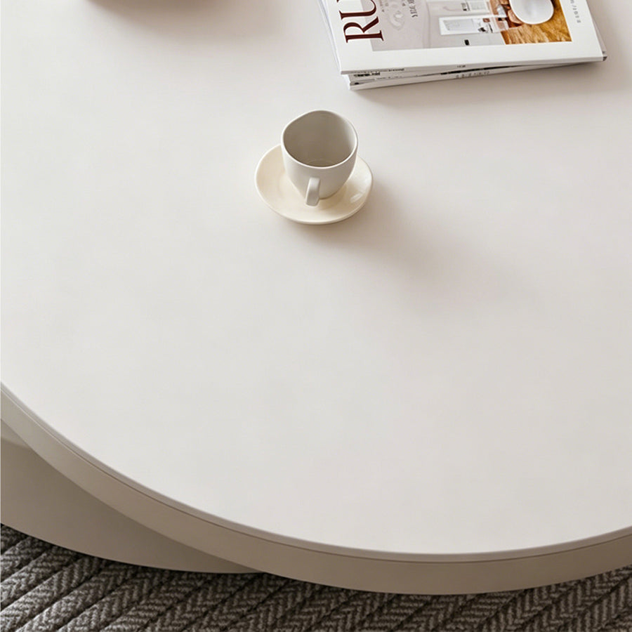 Yoho Coffee Table Set, Cream styled for for living room