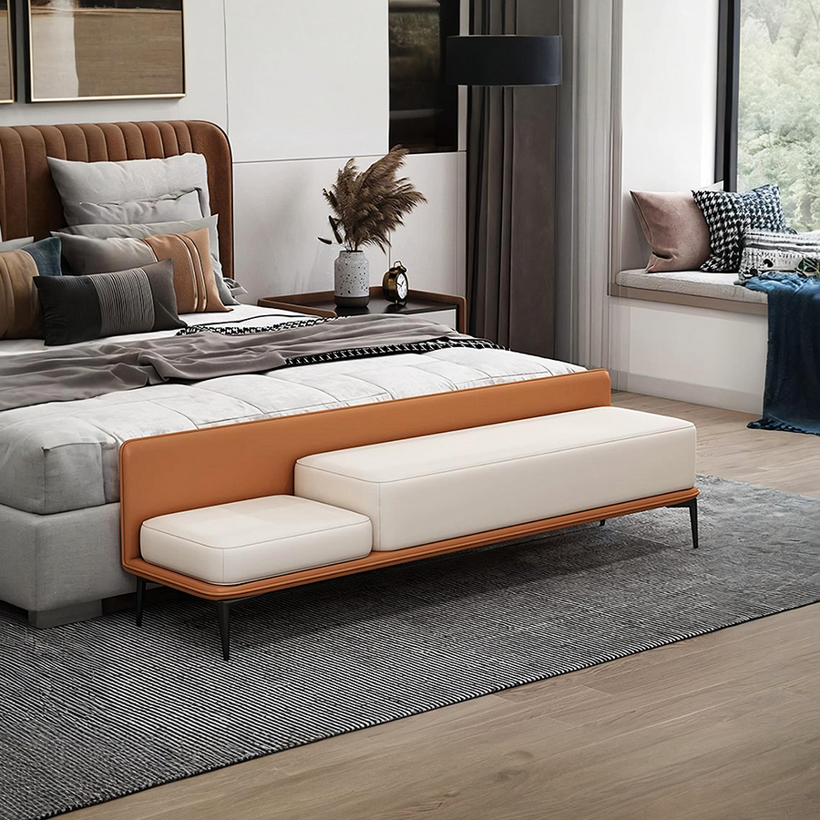 Yvonne Bench, Leather - yvonne leather bench UK