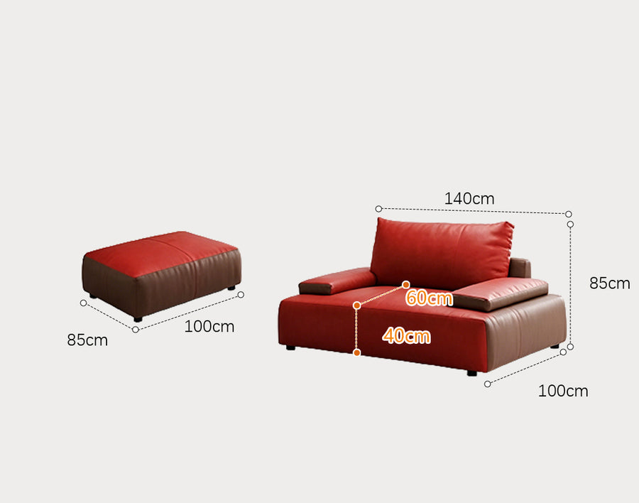 Zane Two Seater Sofa, Three Seater Sofa, Real Leather product image 9