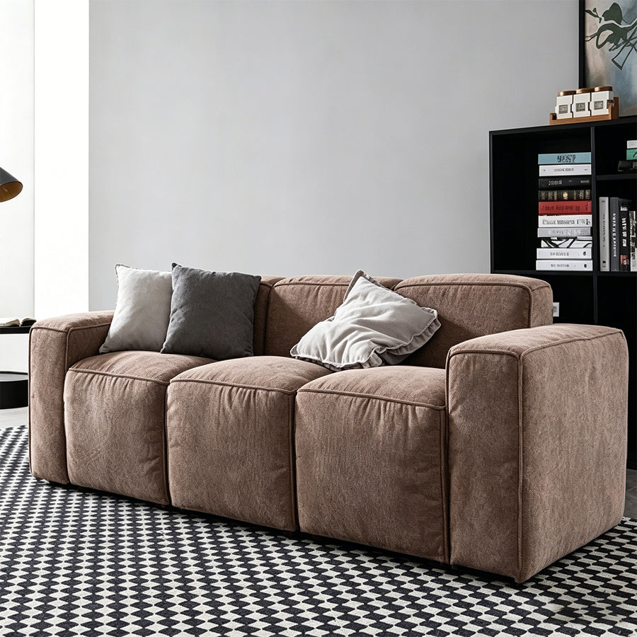 Zavia Two Seater, Three Seater Sofa, Linen compact living room seating idea