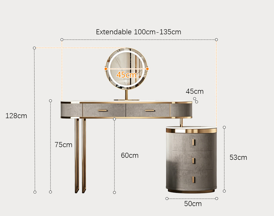 Zoey Dressing Table With LED Mirror product image 9