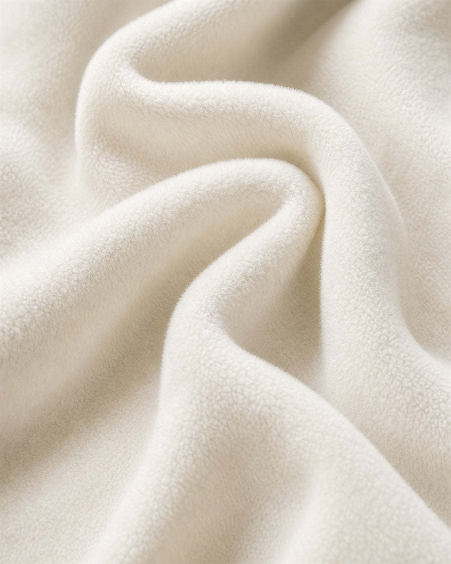 Aarav white flannelette fabric close-up