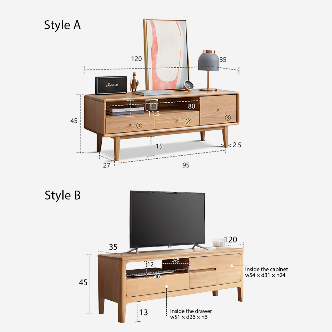 Corona TV Stand, Oak-Ritconcept-Rit Concept