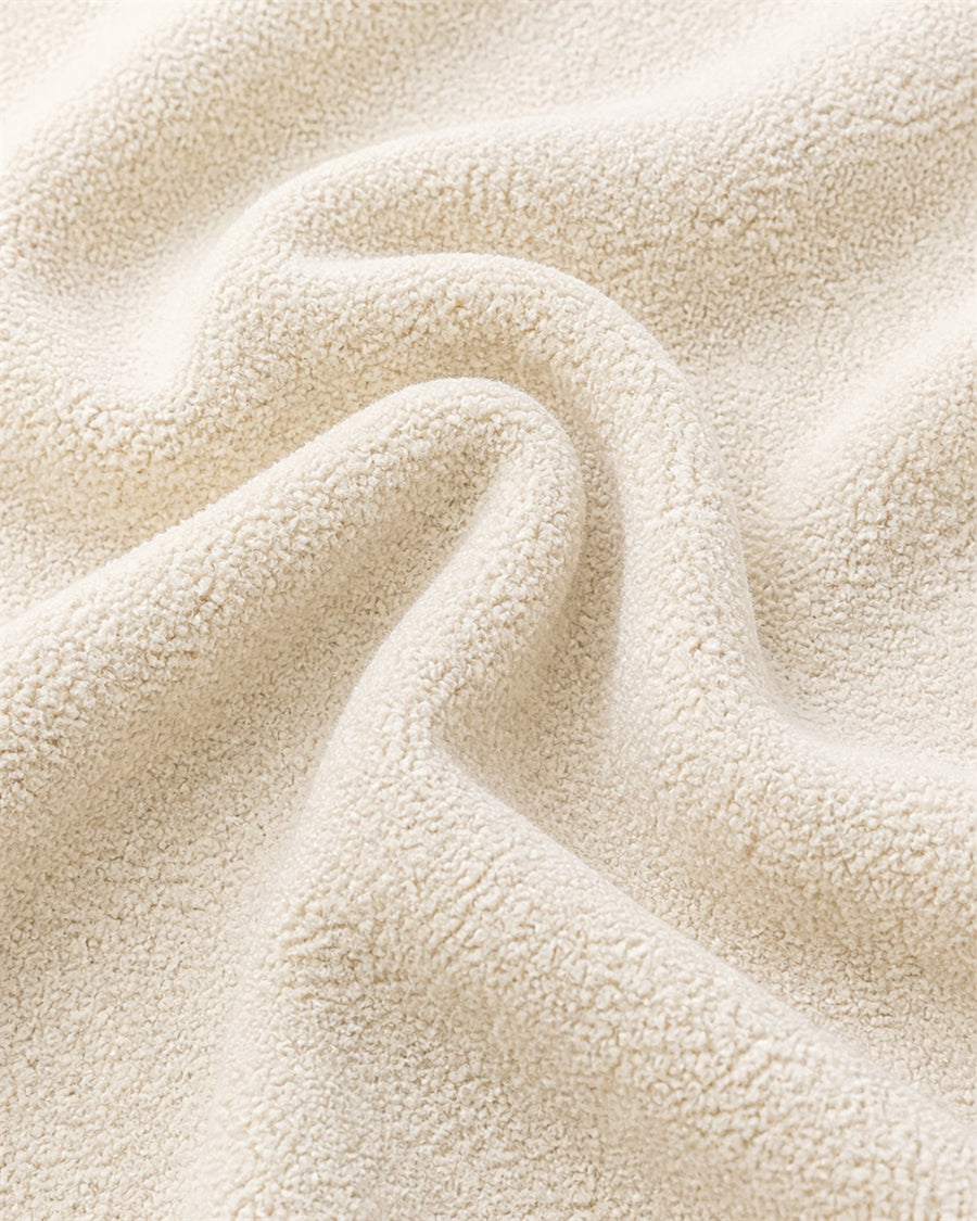 Anika cream boucle fabric close-up