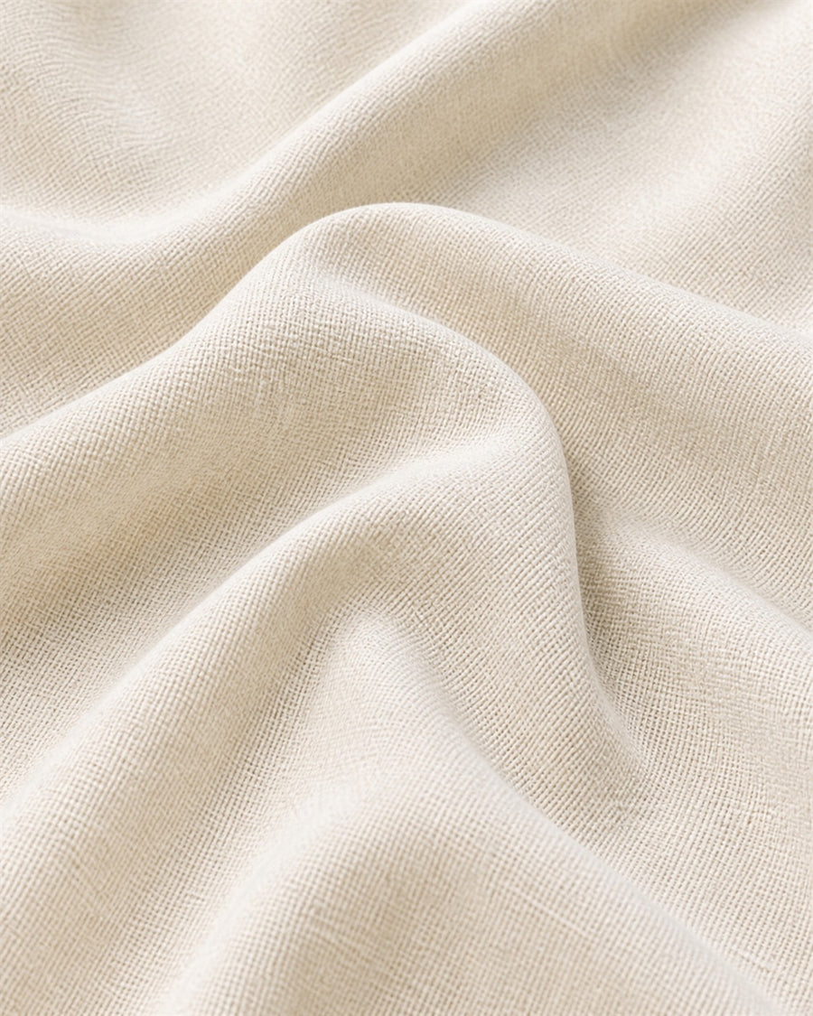 Antonia ivory linen upholstery fabric close up
