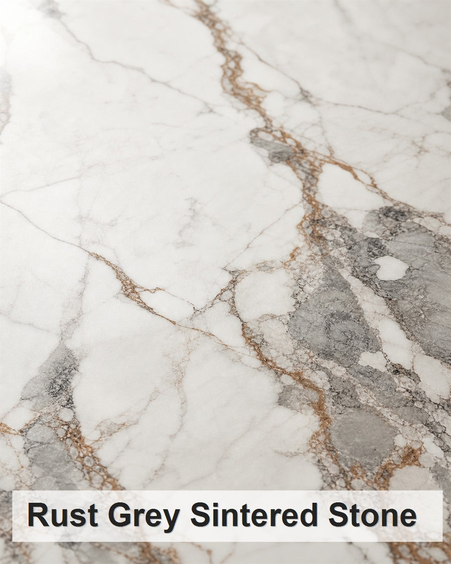 Rust Grey Sintered Stone material close-up