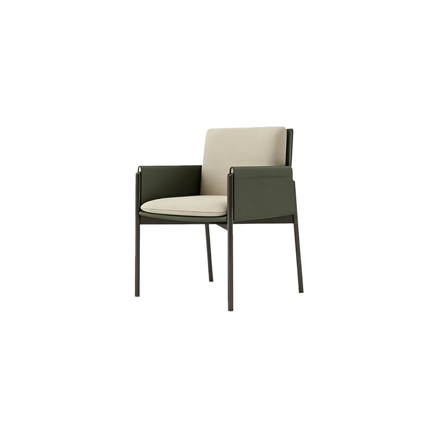Decker Dining Chair With Armrests, Leather