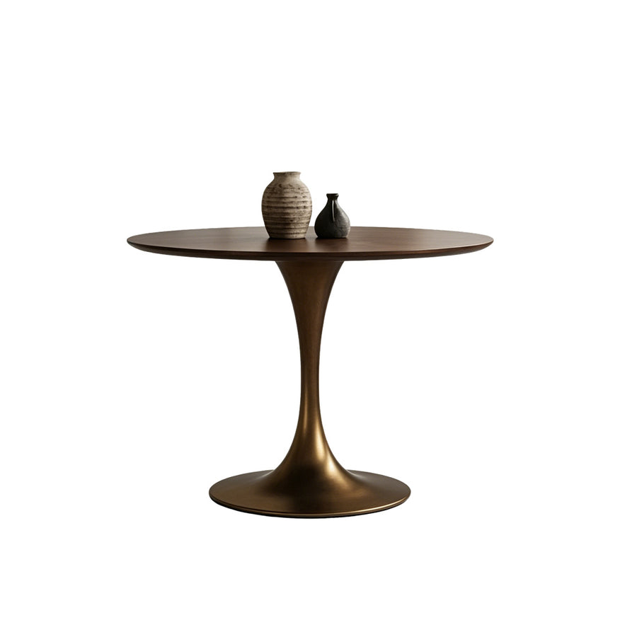 Justina Small Round Dining Table front view as a dining table uk