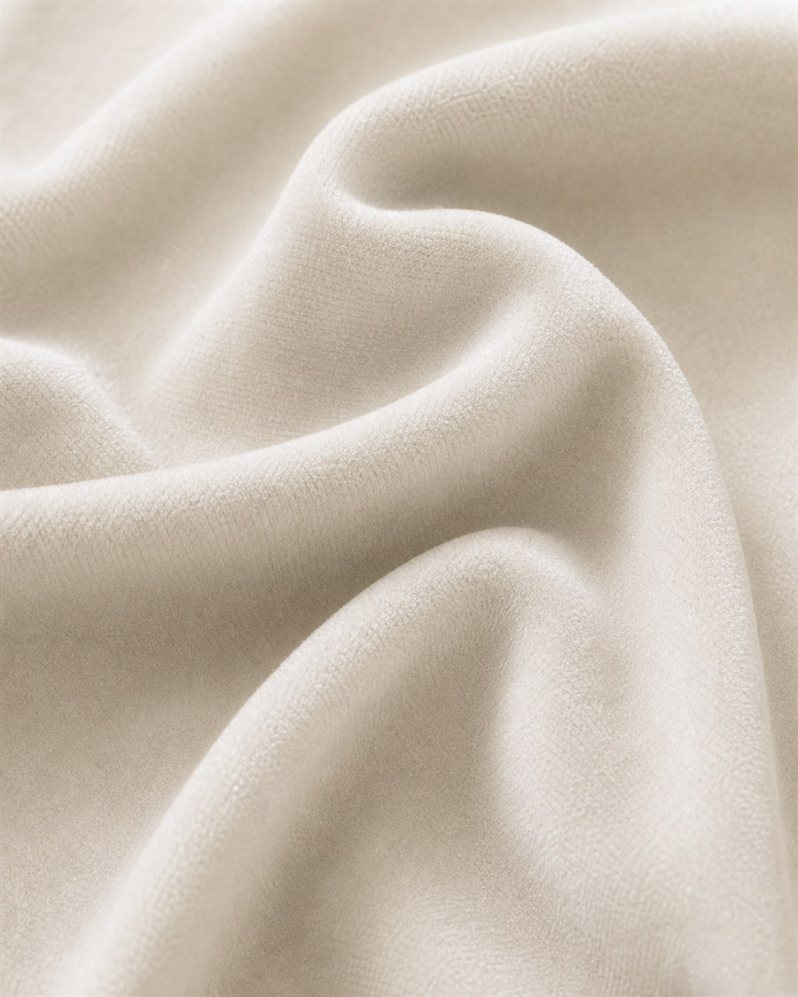 Bertha off white velvet material swatch