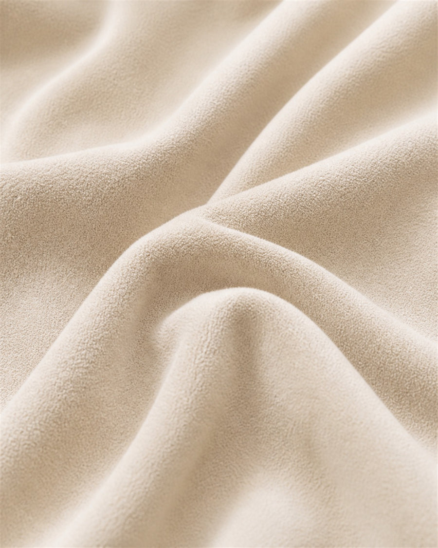 Bhatnagar ivory suede fabric close-up