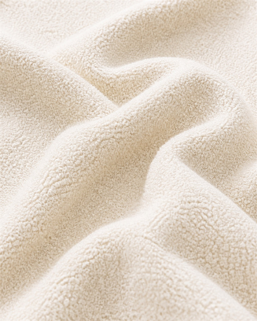 Borislav ivory boucle fabric close-up