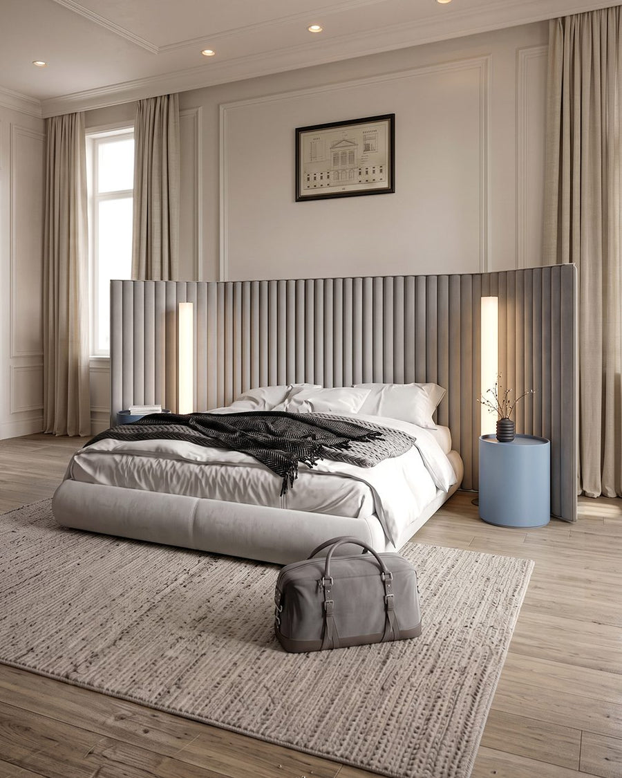 Soren King Size Bed, Super King Size, No Storage, Grey 产品图 8