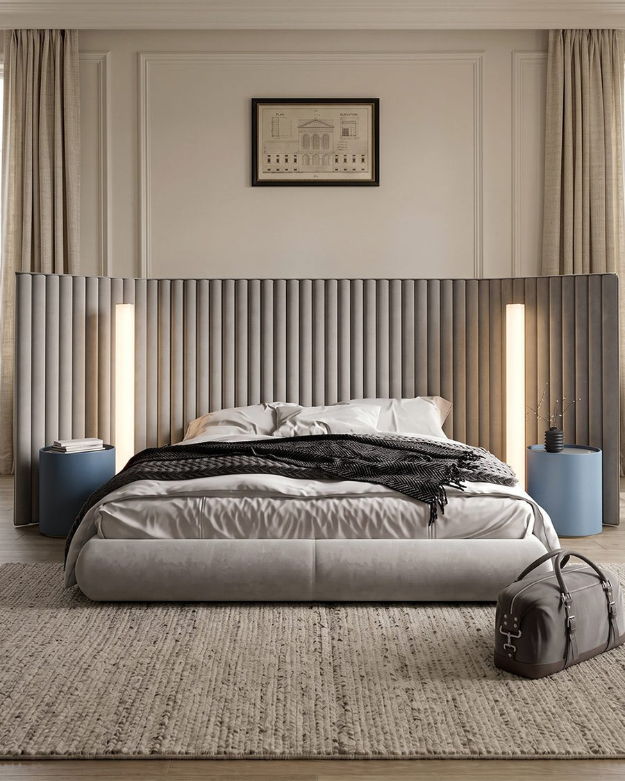 Soren King Size Bed, Super King Size, No Storage, Grey 产品图 9