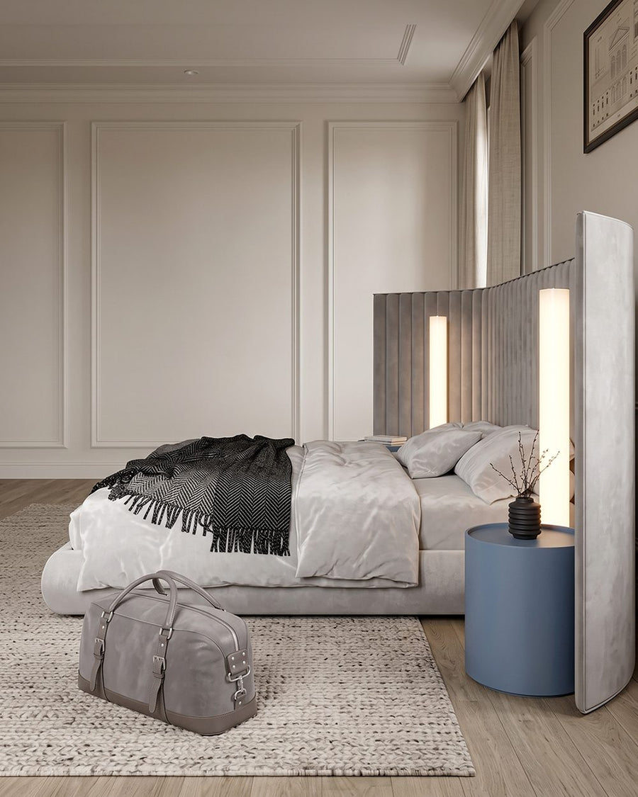 Soren King Size Bed, Super King Size, No Storage, Grey 产品图 11
