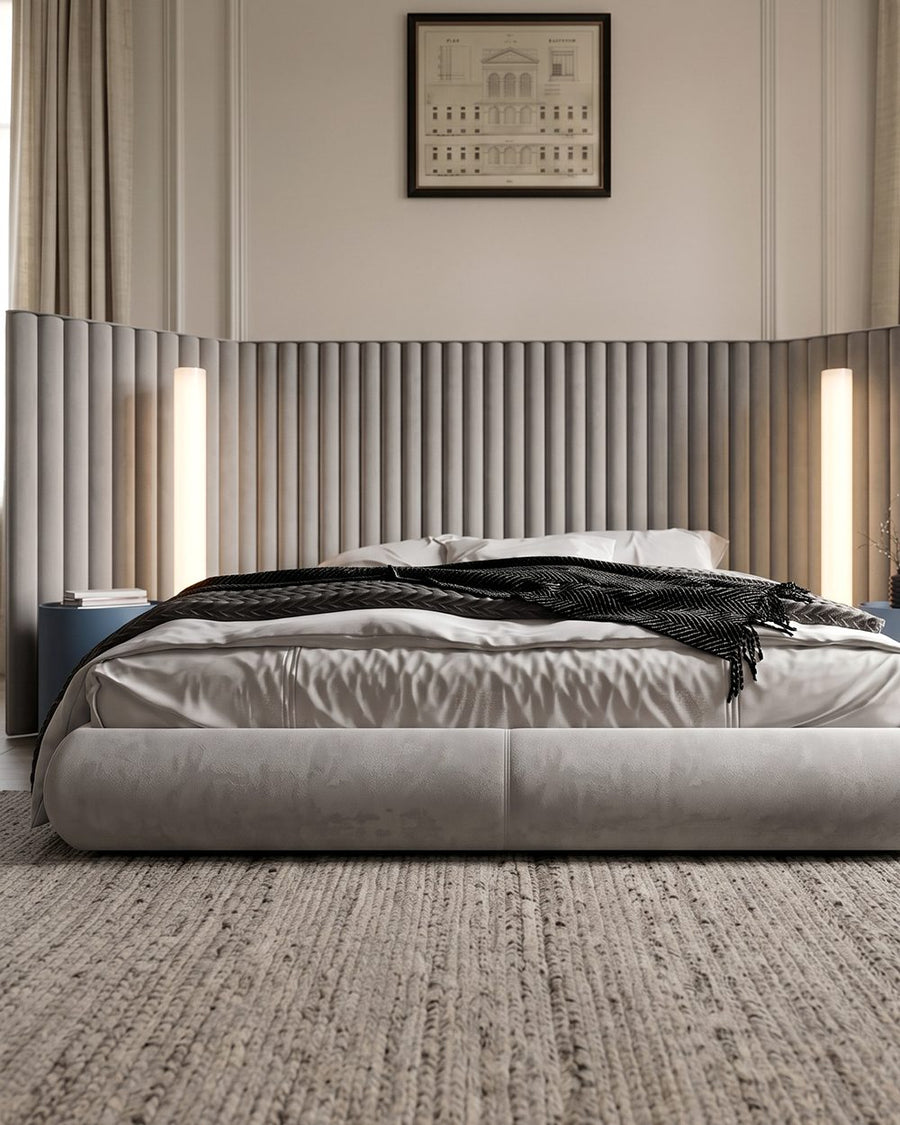 Soren King Size Bed, Super King Size, No Storage, Grey 产品图 14