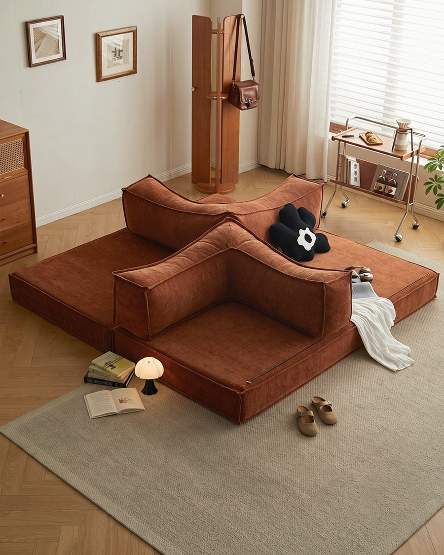 Hernández Foldable Lazy Sofa Bed For Lounging, Corduroy 产品图 10