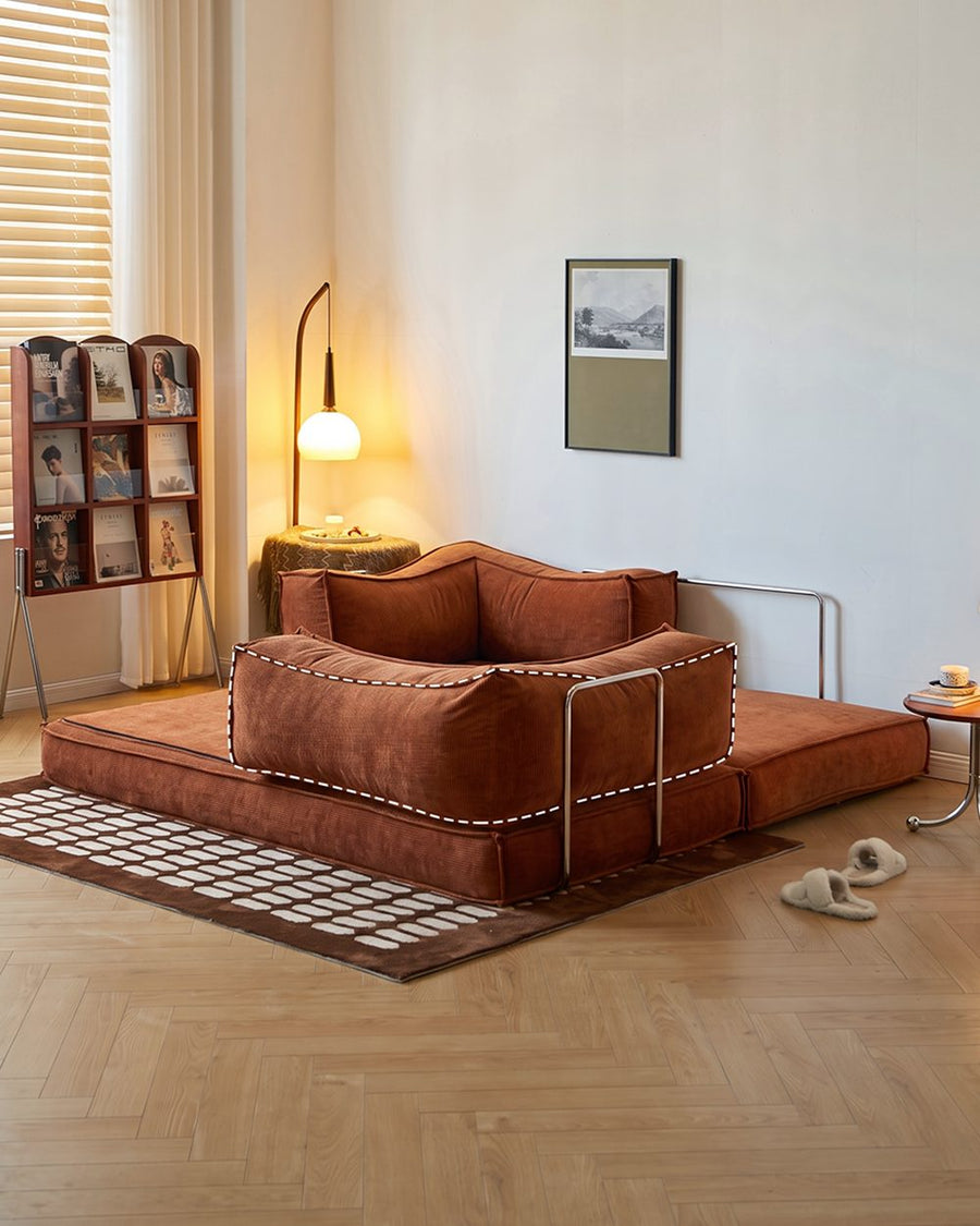 Hernández Foldable Lazy Sofa Bed For Lounging, Corduroy 产品图 11
