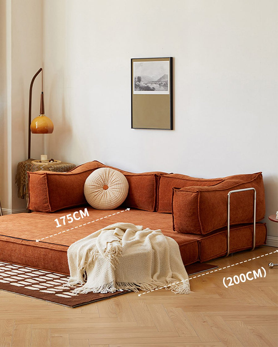 Hernández Foldable Lazy Sofa Bed For Lounging, Corduroy 产品图 14
