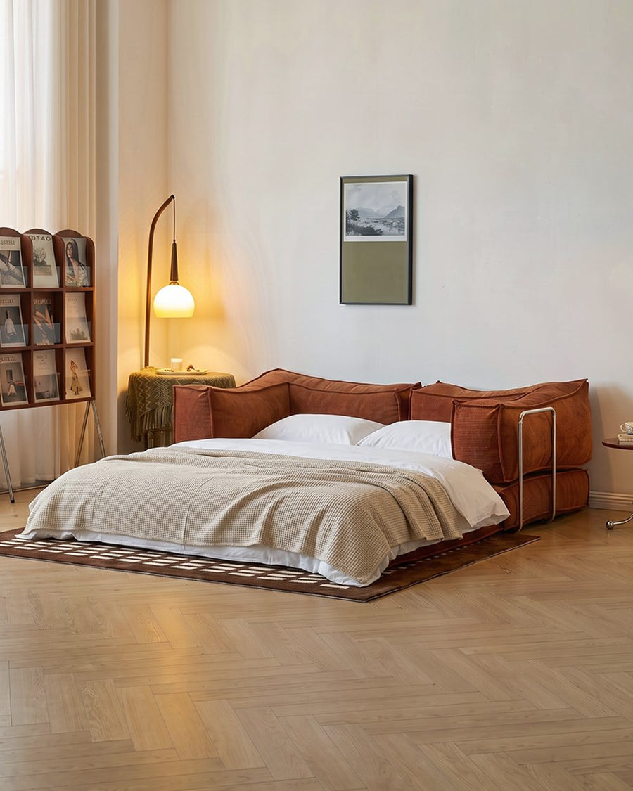 Hernández Foldable Lazy Sofa Bed For Lounging, Corduroy 产品图 9