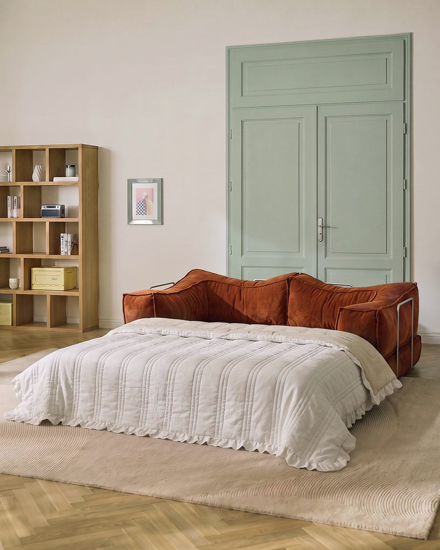 Hernández Foldable Lazy Sofa Bed For Lounging, Corduroy 产品图 18
