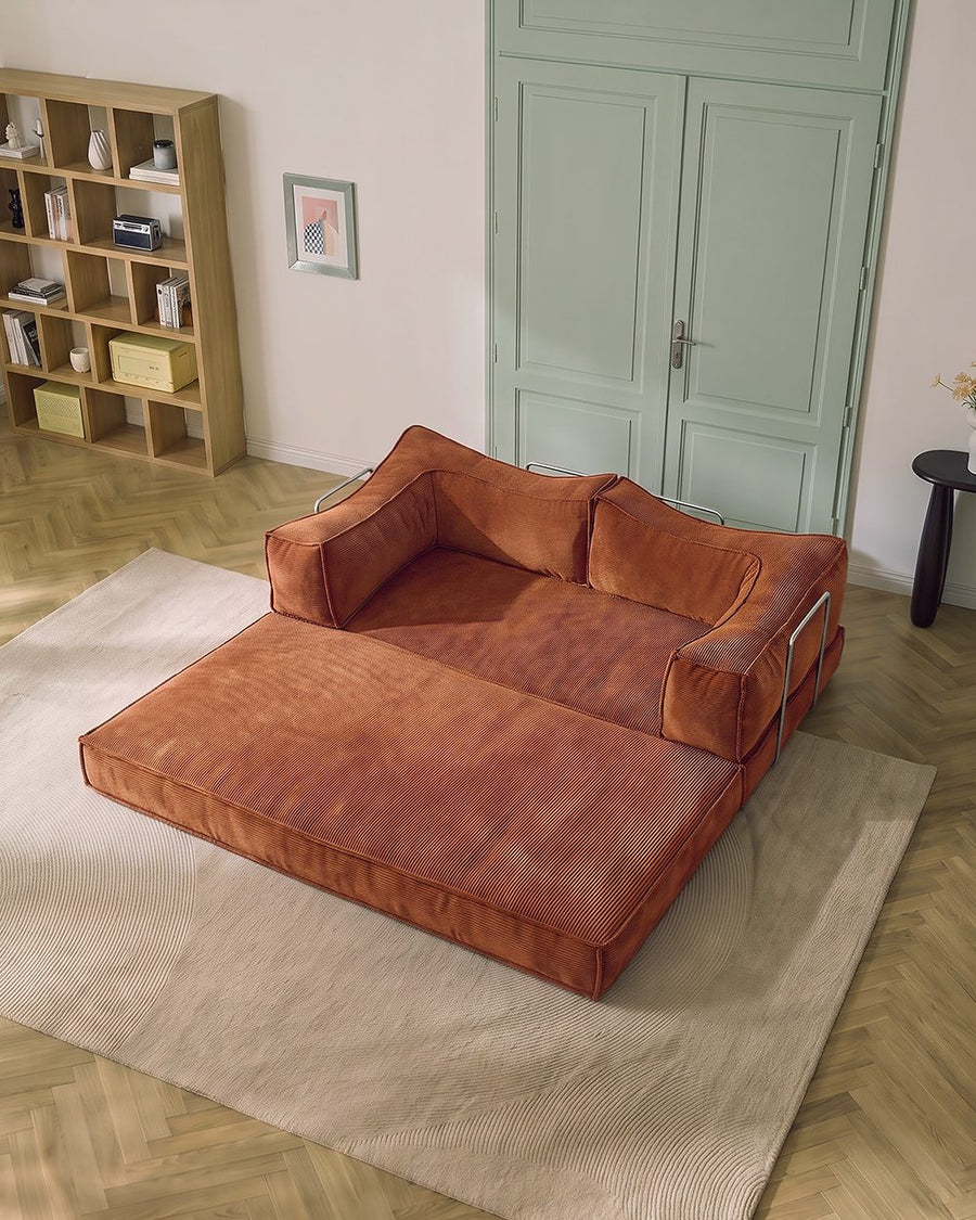 Hernández Foldable Lazy Sofa Bed For Lounging, Corduroy 产品图 13