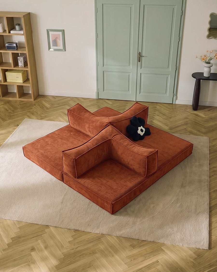 Hernández Foldable Lazy Sofa Bed For Lounging, Corduroy 产品图 14