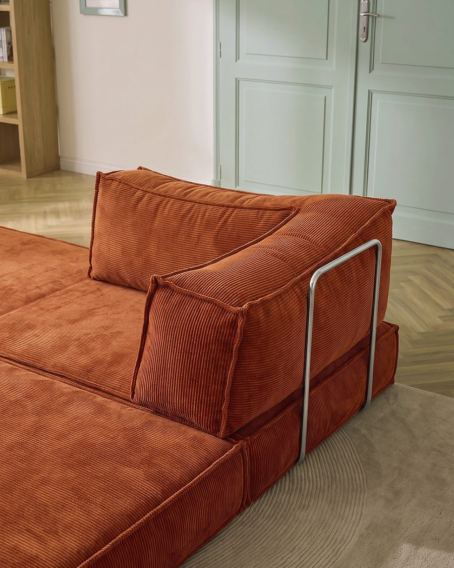 Hernández Foldable Lazy Sofa Bed For Lounging, Corduroy 产品图 16