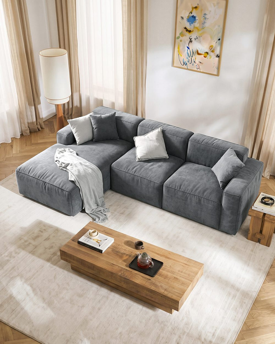Zavia Three Seater Corner Sofa, Linen 产品图 26