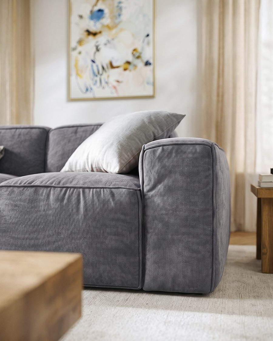 Zavia Three Seater Corner Sofa, Linen 产品图 28