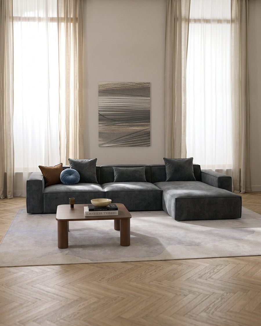 Hoshi HB12 Three Seater Corner, Four Seater Corner Sofa, Suede 产品图 17