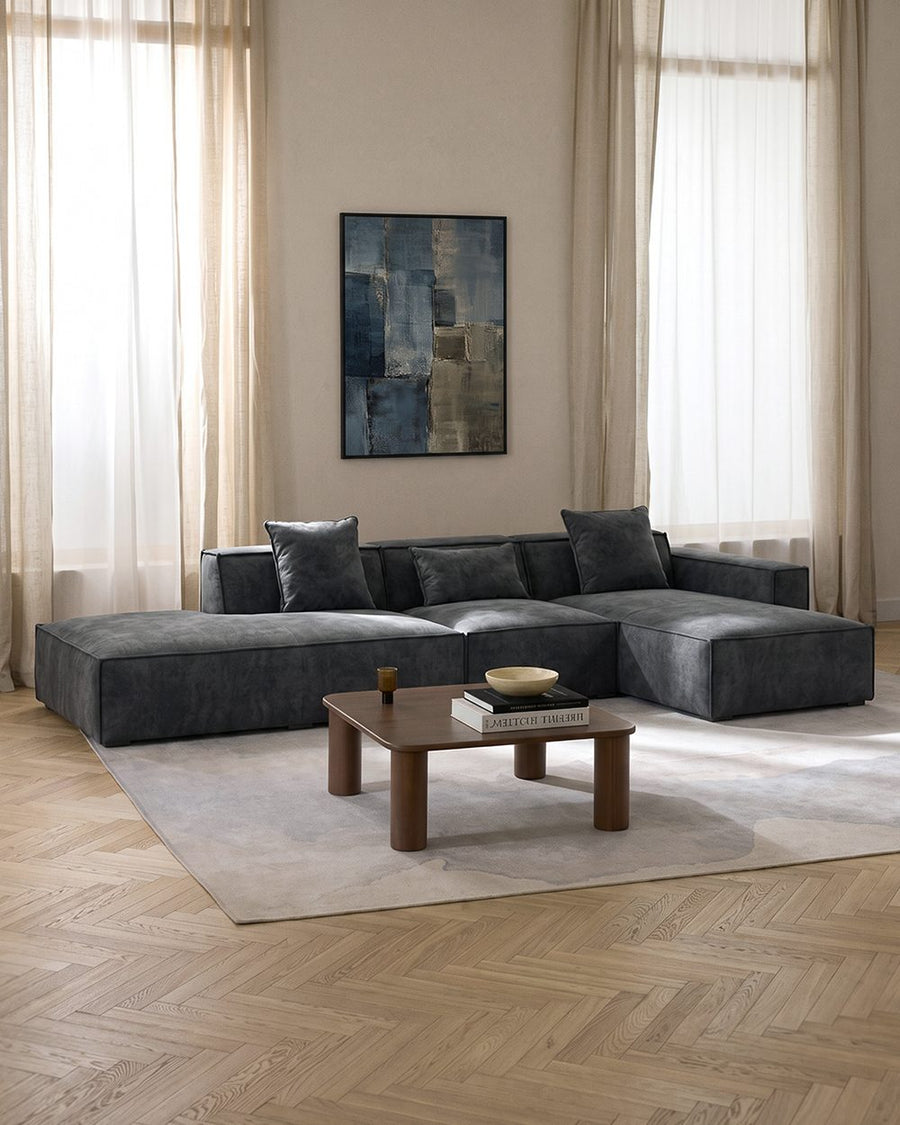 Hoshi HB12 Three Seater Corner, Four Seater Corner Sofa, Suede 产品图 19
