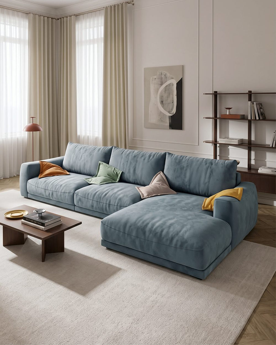 Ethan Knole Three Seater Corner, Four Seater Corner Sofa, Velvet 产品图 10