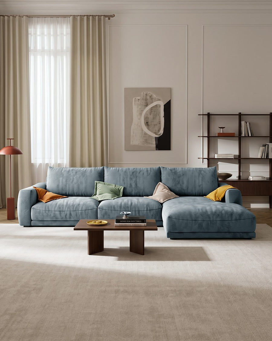 Ethan Knole Three Seater Corner, Four Seater Corner Sofa, Velvet 产品图 11