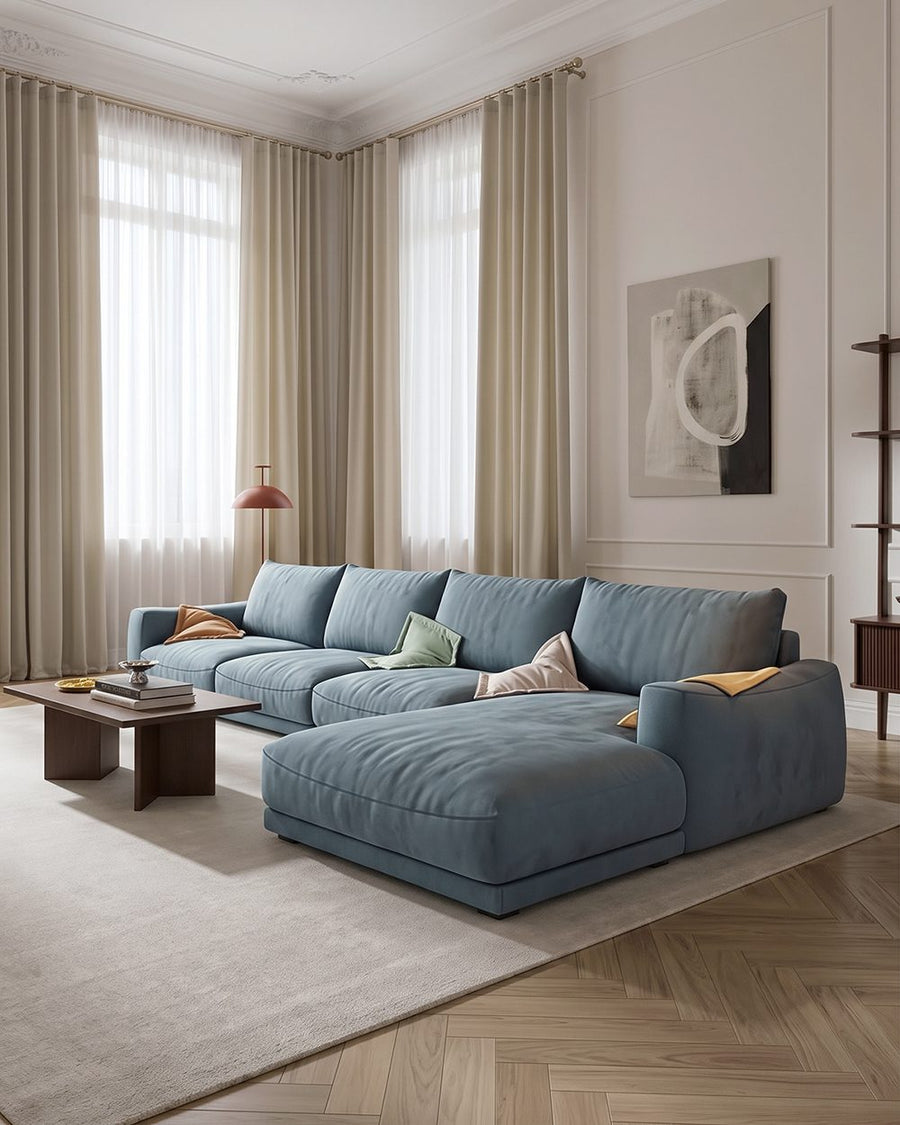 Ethan Knole Three Seater Corner, Four Seater Corner Sofa, Velvet 产品图 13