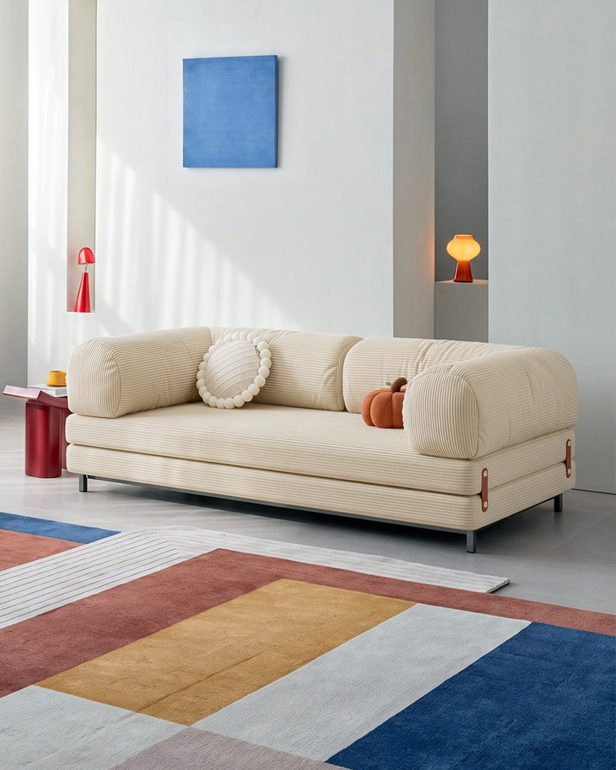 Choudhury Two Seater Sofa Bed, Backrest Washable, Corduroy 产品图 19