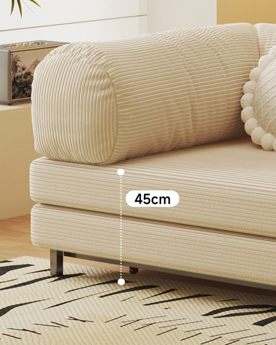 Choudhury Two Seater Sofa Bed, Backrest Washable, Corduroy 产品图 28
