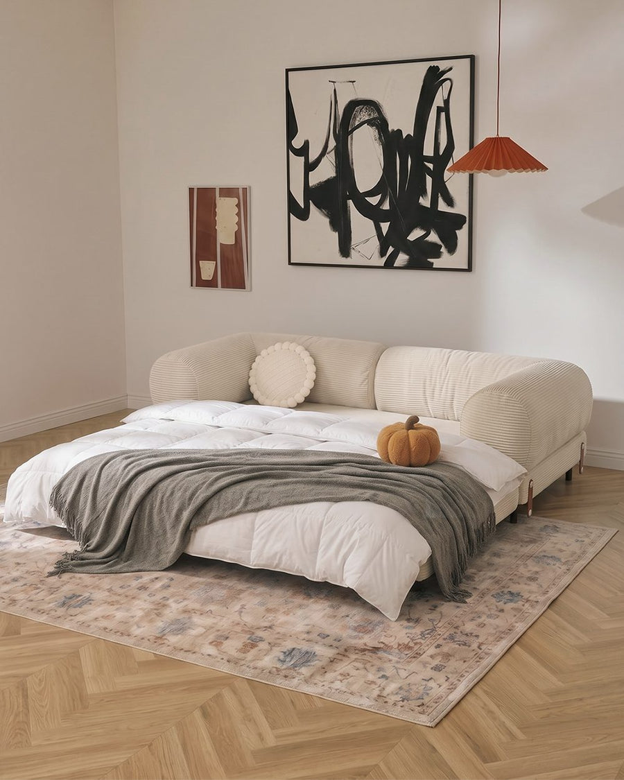 Choudhury Two Seater Sofa Bed, Backrest Washable, Corduroy 产品图 15