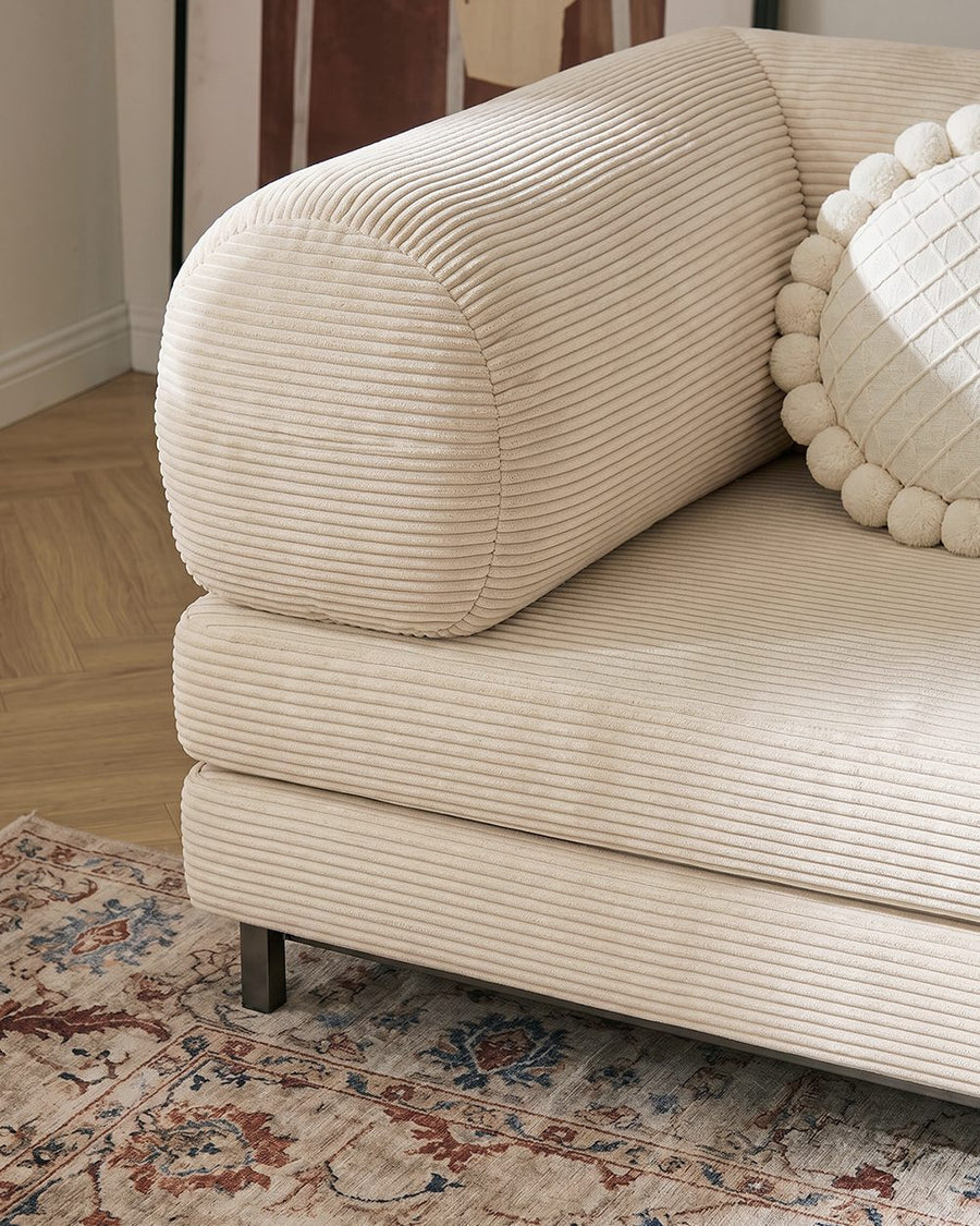 Choudhury Two Seater Sofa Bed, Backrest Washable, Corduroy 产品图 23