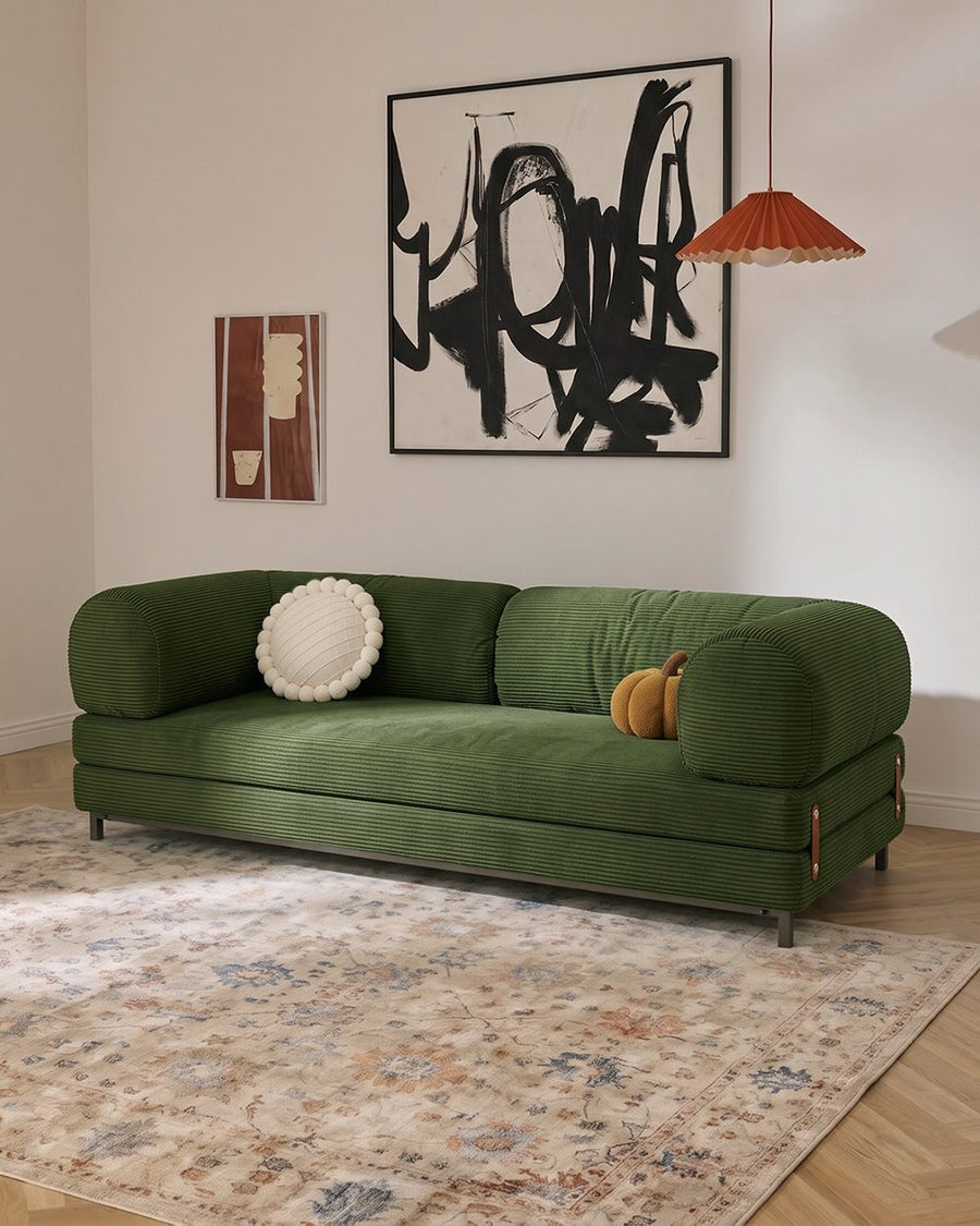 Choudhury Two Seater Sofa Bed, Backrest Washable, Corduroy 产品图 21