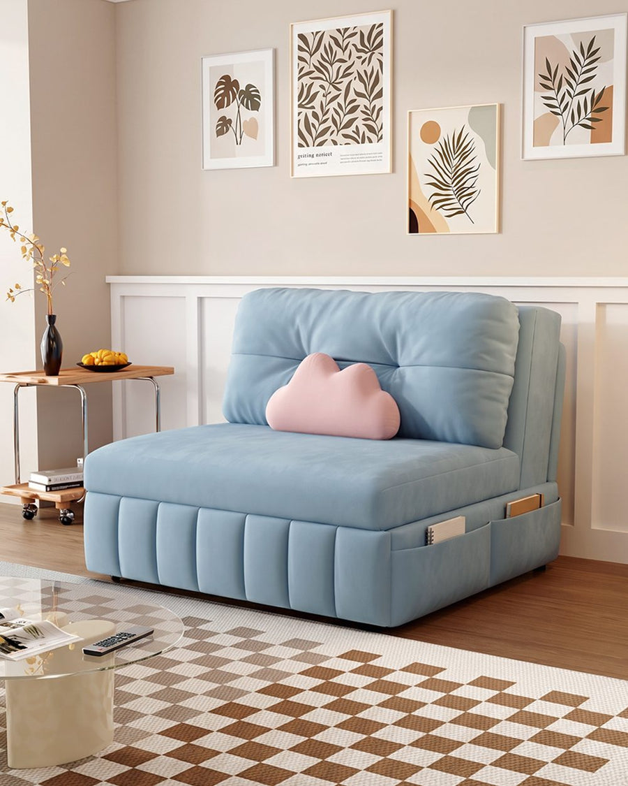 Sokolov Single Seater Sofa Bed, Two Seater Sofa Bed, Blue 产品图 10