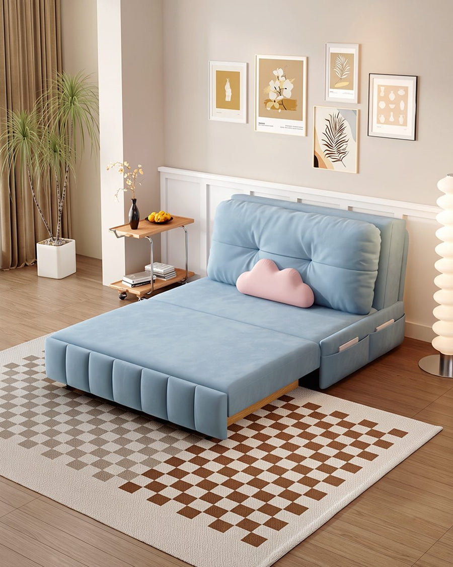 Sokolov Single Seater Sofa Bed, Two Seater Sofa Bed, Blue 产品图 11